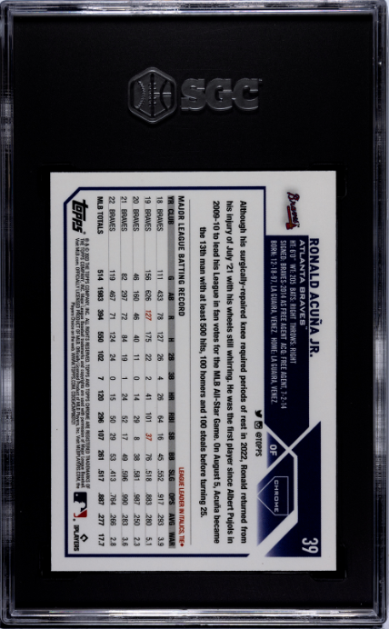 2023 Topps Chrome #39 Ronald Acuna Jr. SGC 9.5