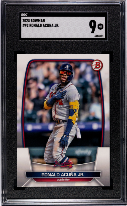 2023 Bowman #92 Ronald Acuna Jr. SGC 9