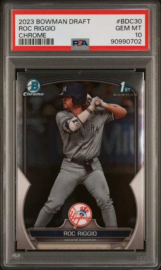 (1)2023 Bowman Draft #BDC30 Roc Riggio Chrome PSA 10