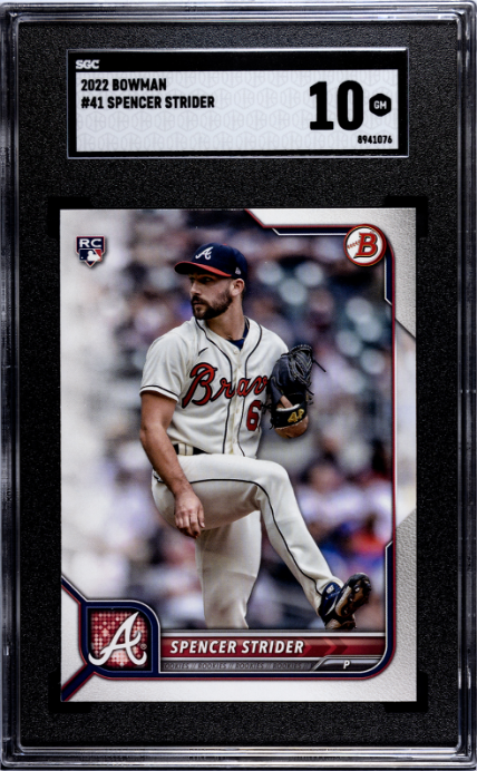 2022 Bowman #41 Spencer Strider RC SGC 10