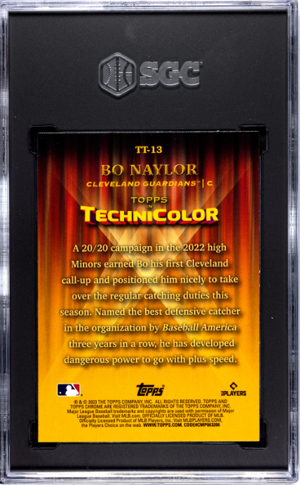 2023 Topps Chrome #TT-13 Bo Naylor Technicolor RC SGC 10