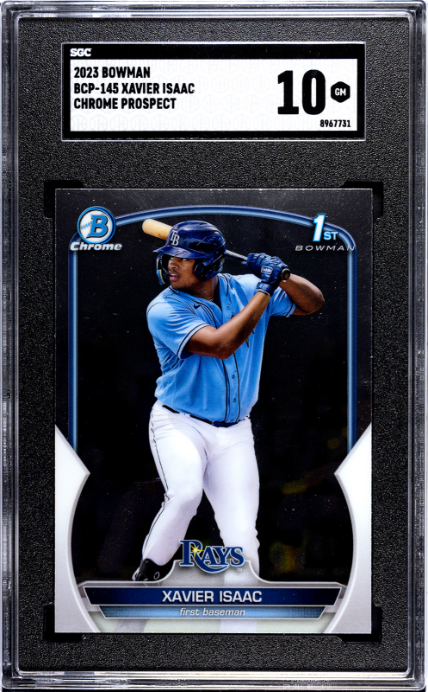 2023 Bowman #BCP-145 Xavier Isaac Chrome Prospect SGC 10