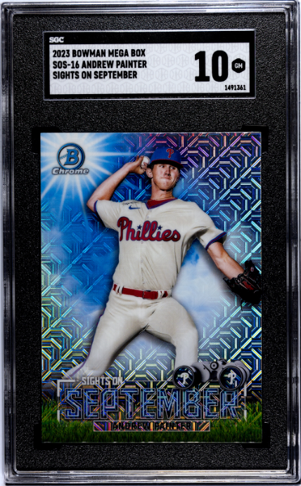 2023 Bowman Mega Box #SOS-16 Andrew Painter Sights on Sept. SGC 10