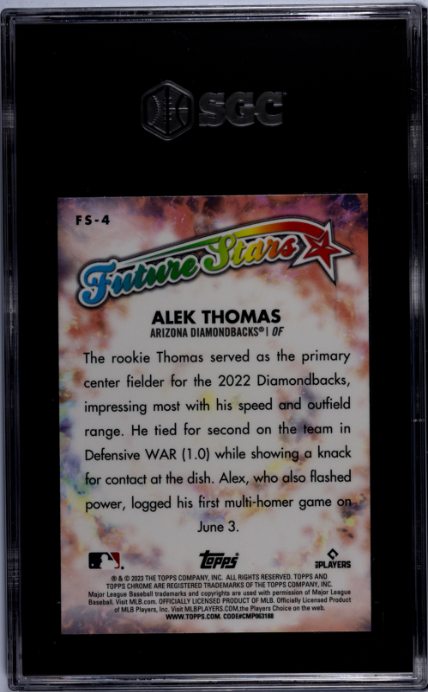 2023 Topps Chrome #FS-4 Alek Thomas Future Stars SGC 10