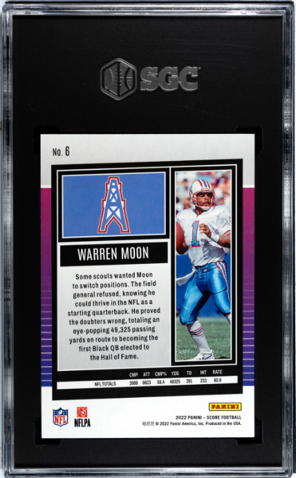 2022 Panini Score #6 Warren Moon SGC 10