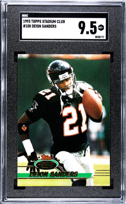 1993 Topps Stadium Club #100 Deion Sanders SGC 9.5 CERT#0028777