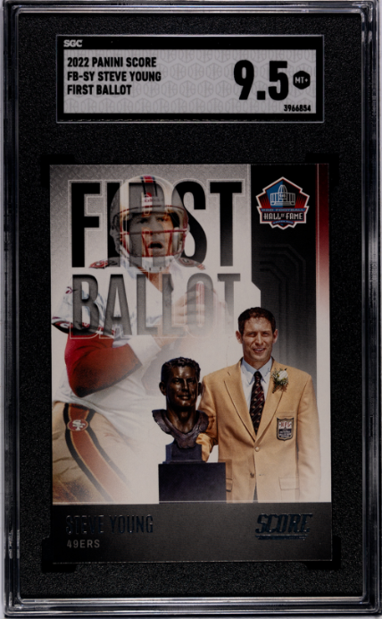 2022 Panini Score #FB-SY Steve Young First Ballot SGC 9.5