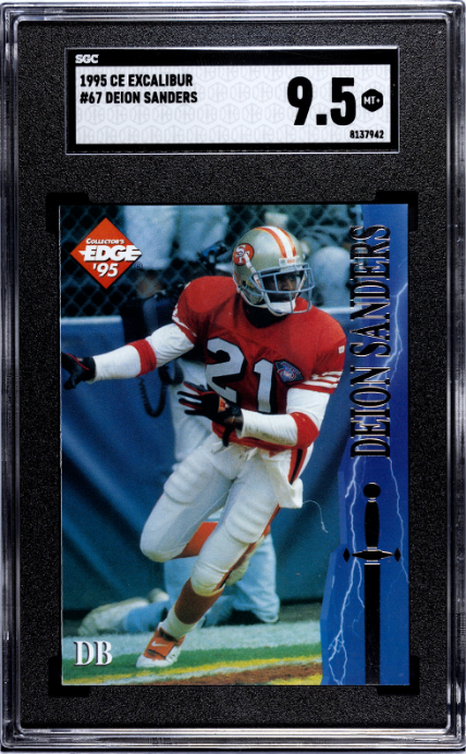 1995 Collectors Edge Excalibur #67 Deion Sanders SGC 9.5
