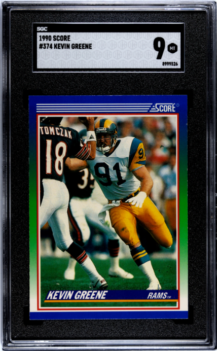 1990 Score #374 Kevin Greene SGC 9