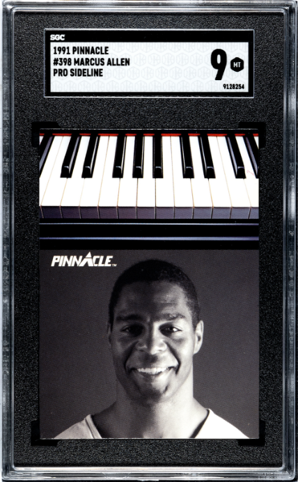 1991 Pinnacle #398 Marcus Allen Pro Sideline SGC 9