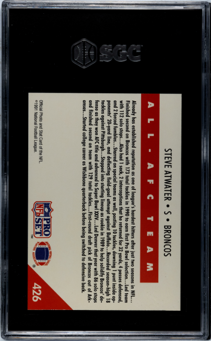 1991 Pro Set #426 Steve Atwater All-AFC Team SGC 9