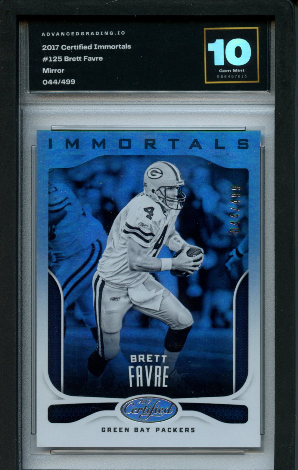 2017 Panini Certified #125 Brett Favre Mirror AdvanceGrading.IO 10