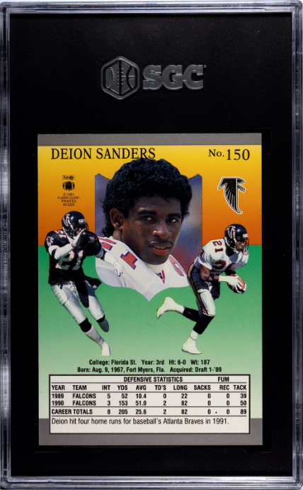 1991 Fleer Ultra #150 Deion Sanders SGC 9