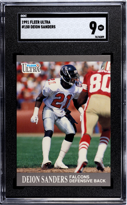 1991 Fleer Ultra #150 Deion Sanders SGC 9