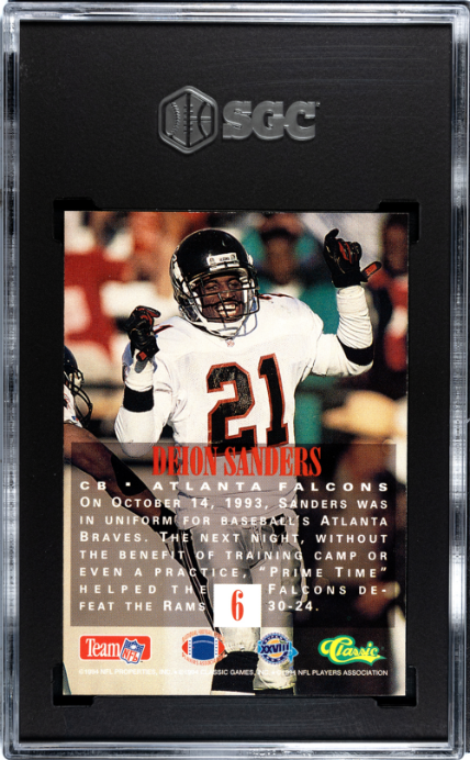 1994 Classic Nfl Experience #6 Deion Sanders SGC 9