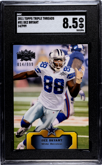 2011 Topps Triple Threads #51 Dez Bryant SGC 8.5