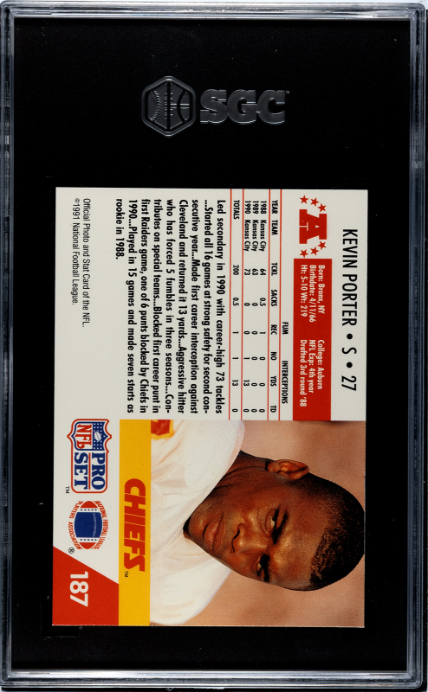 1991 Pro Set #187 Kevin Porter SGC 8.5