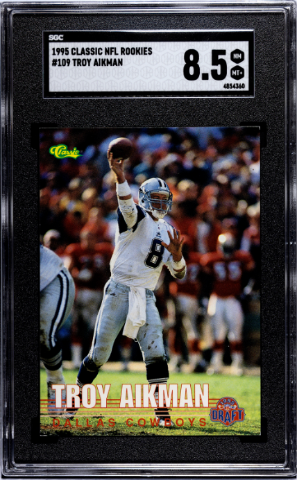 1995 Classic NFL Rookies #109 Troy Aikman SGC 8.5
