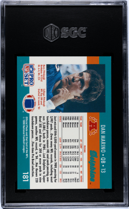 1990 Pro Set #181 Dan Marino SGC 8.5