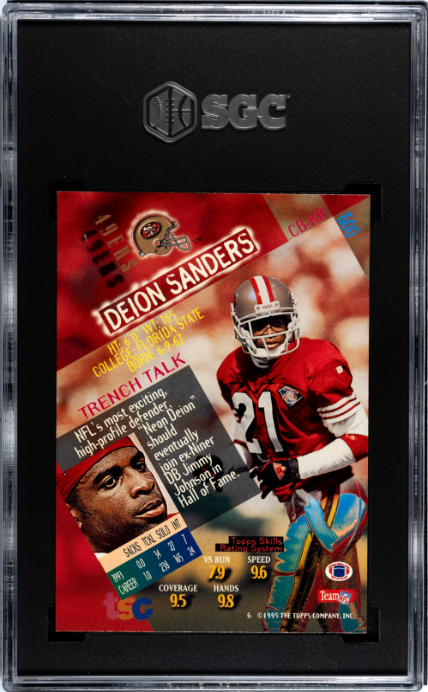 1994 Topps Stadium Club #600 Deion Sanders SGC 8