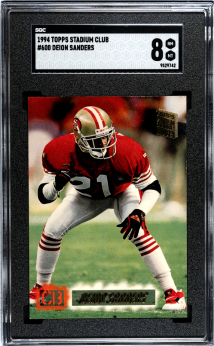 1994 Topps Stadium Club #600 Deion Sanders SGC 8