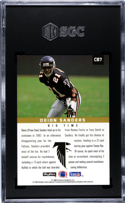 1993 Skybox Premium #CB7 Deion Sanders Costacos Brothers SGC 8