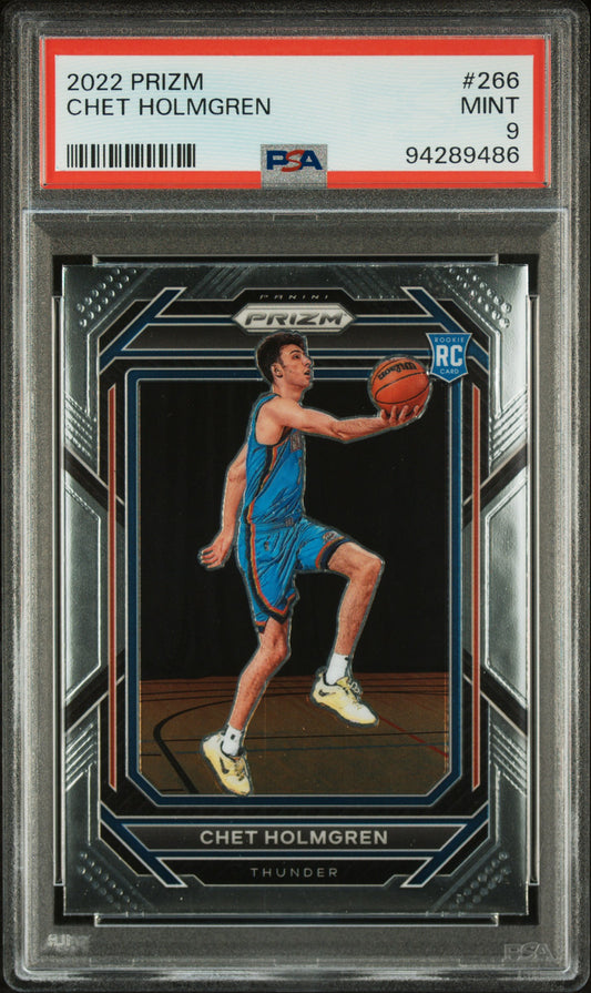 2022 Panini Prizm #266 Chet Holmgren RC PSA 9
