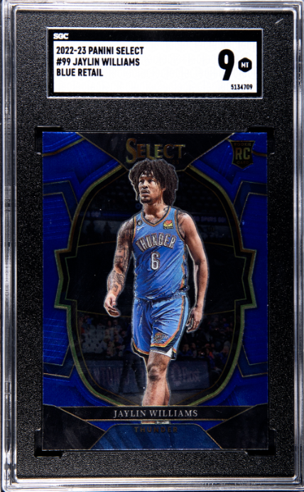 2022-23 Panini Select #99 Jaylin Williams Blue Retail RC SGC 9