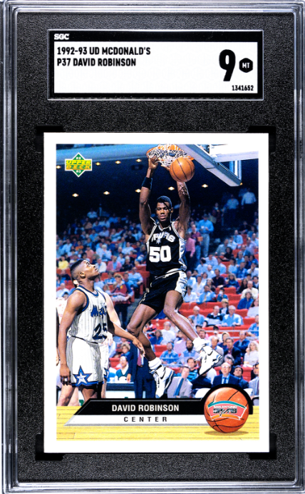 1992-93 Upper Deck McDonald's #P37 David Robinson SGC 9