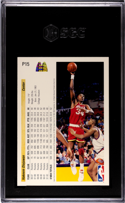 1992-93 Upper Deck McDonald's #P15 Hakeem Olajuwon SGC 9.5