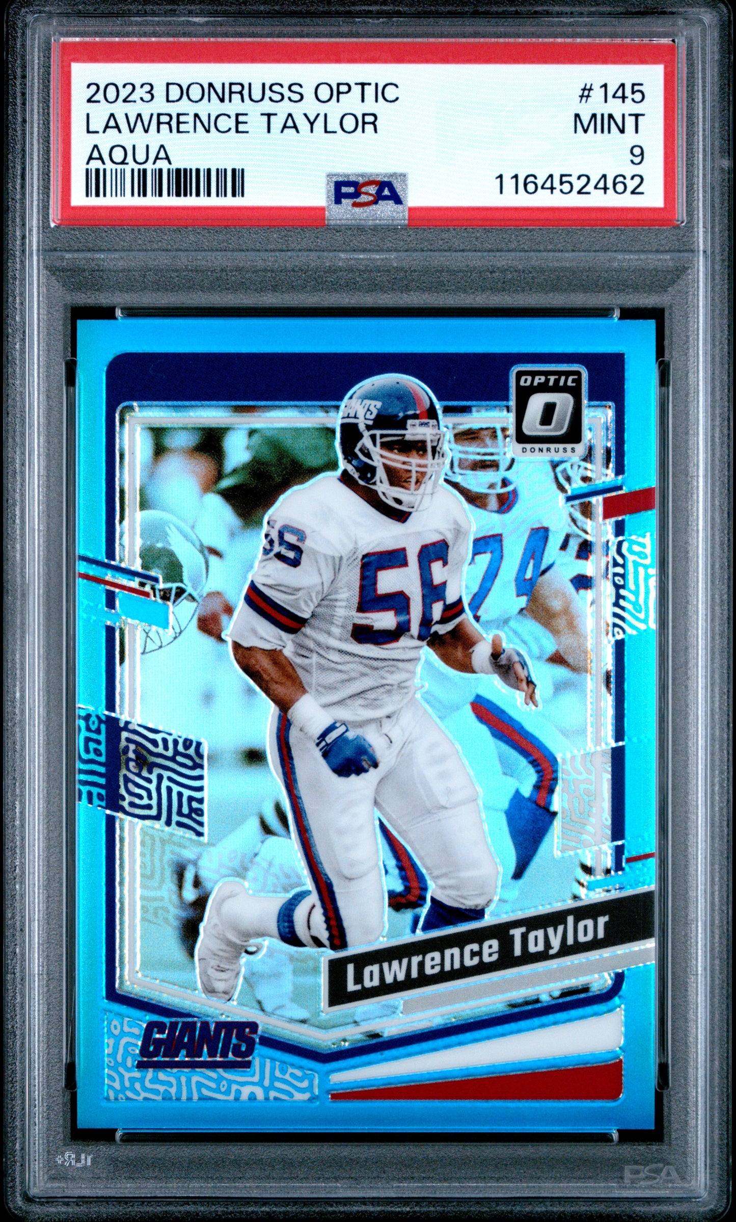 2023 Panini Donruss Optic #145 Lawrence Taylor Aqua PSA 9