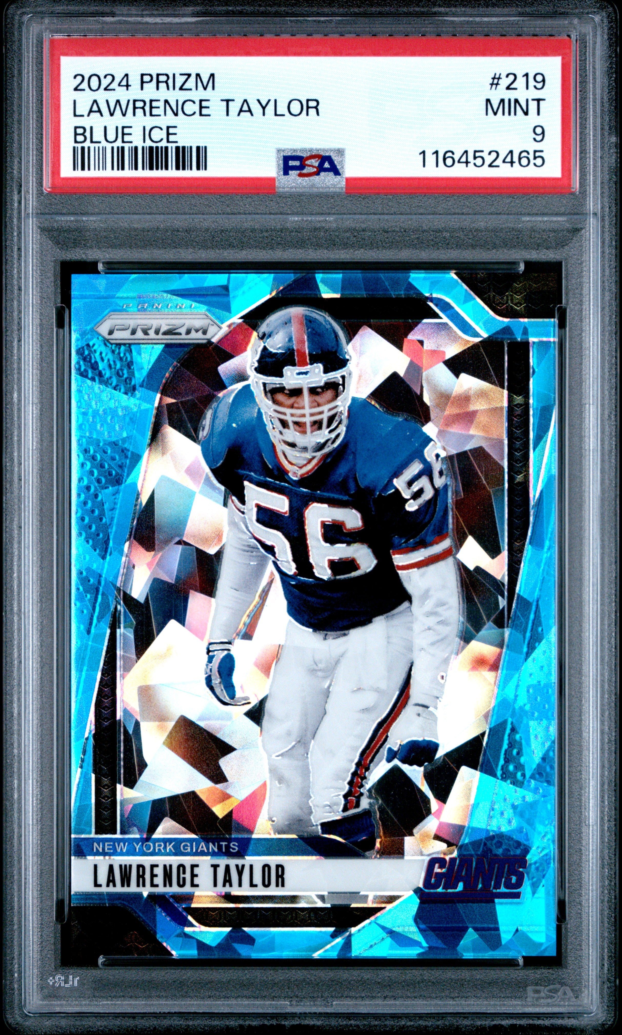2024 Panini Prizm #219 Lawrence Taylor Blue Ice PSA 9
