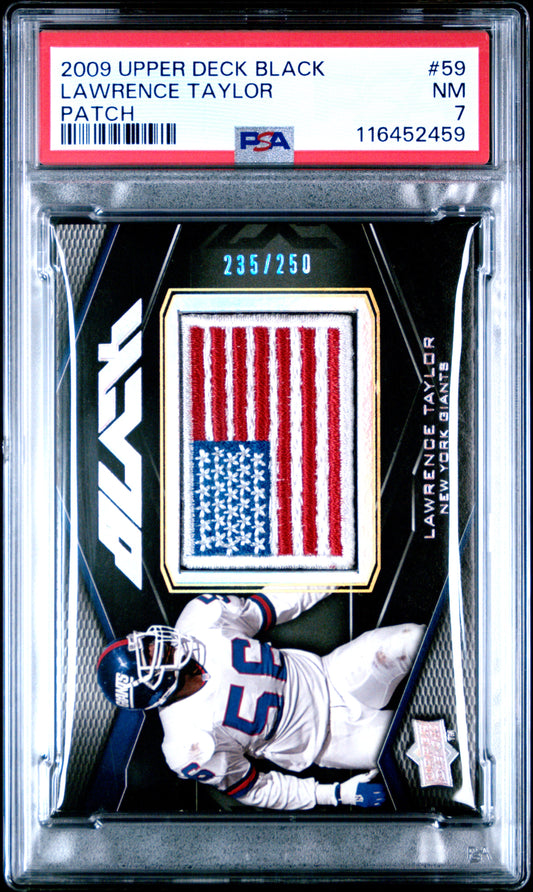 2009 Upper Deck Black #59 Lawrence Taylor Patch PSA 7
