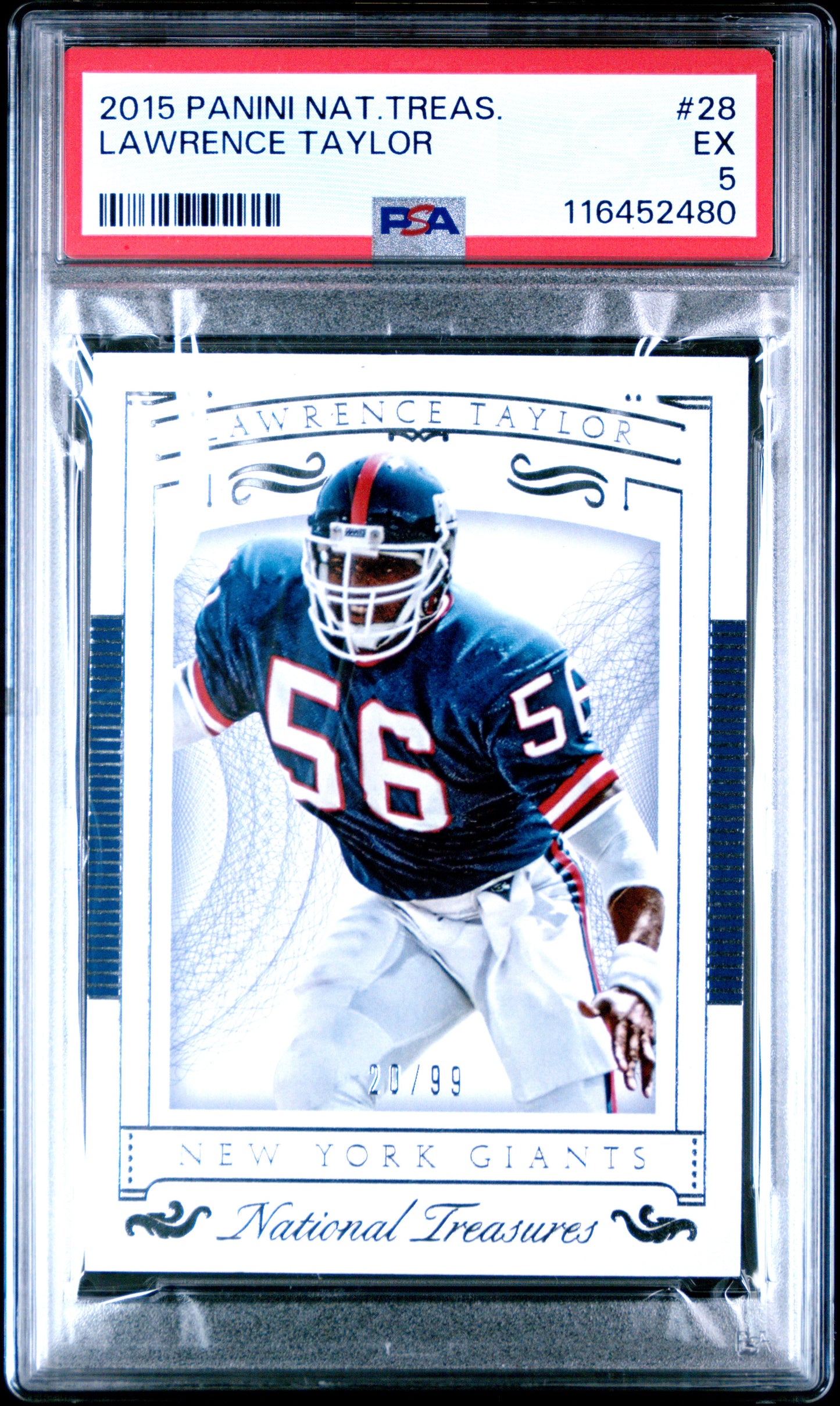 2015 Panini National Treasures #28 Lawrence Taylor PSA 5