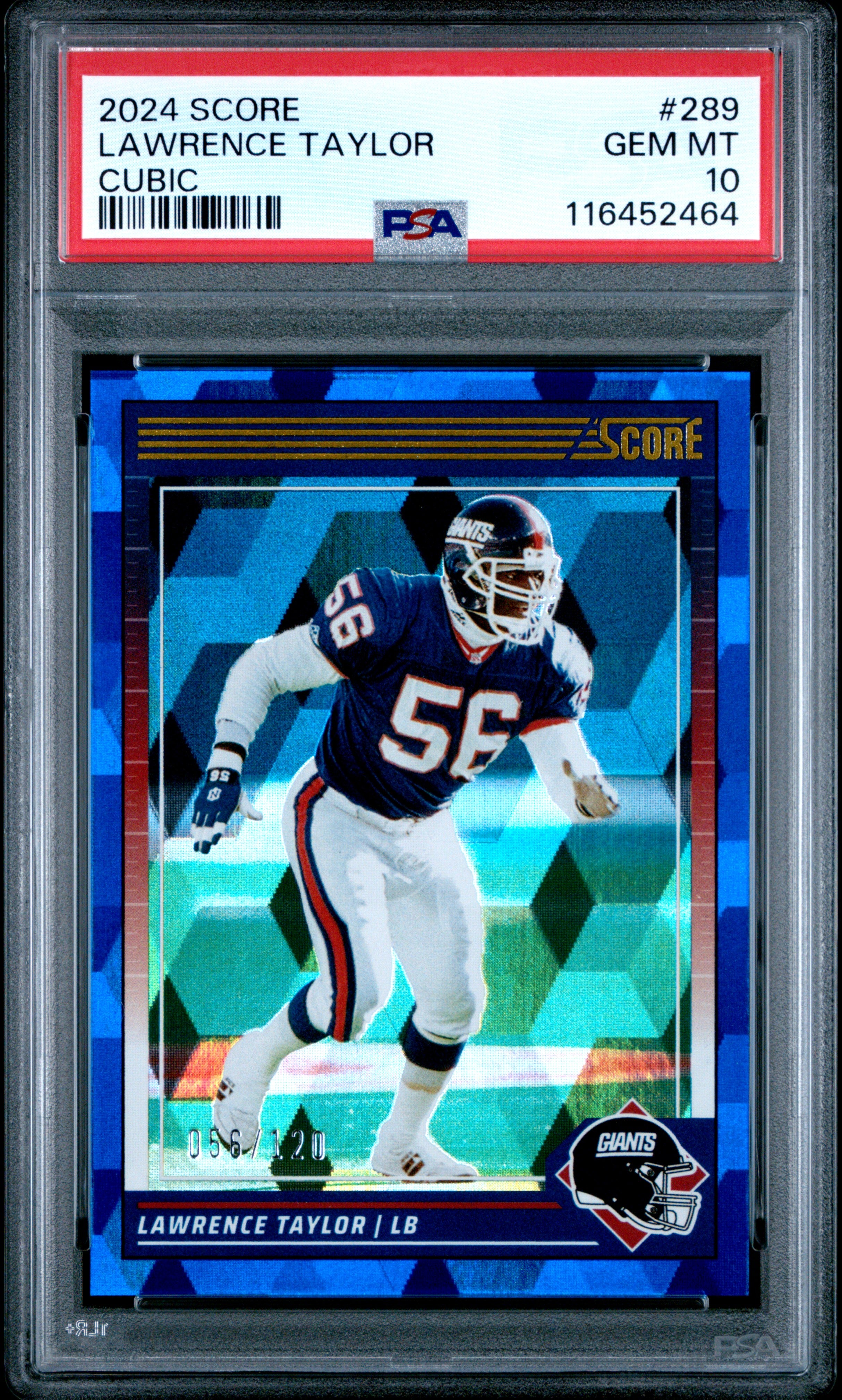 2024 Panini Score #289 Lawrence Taylor Cubic PSA 10