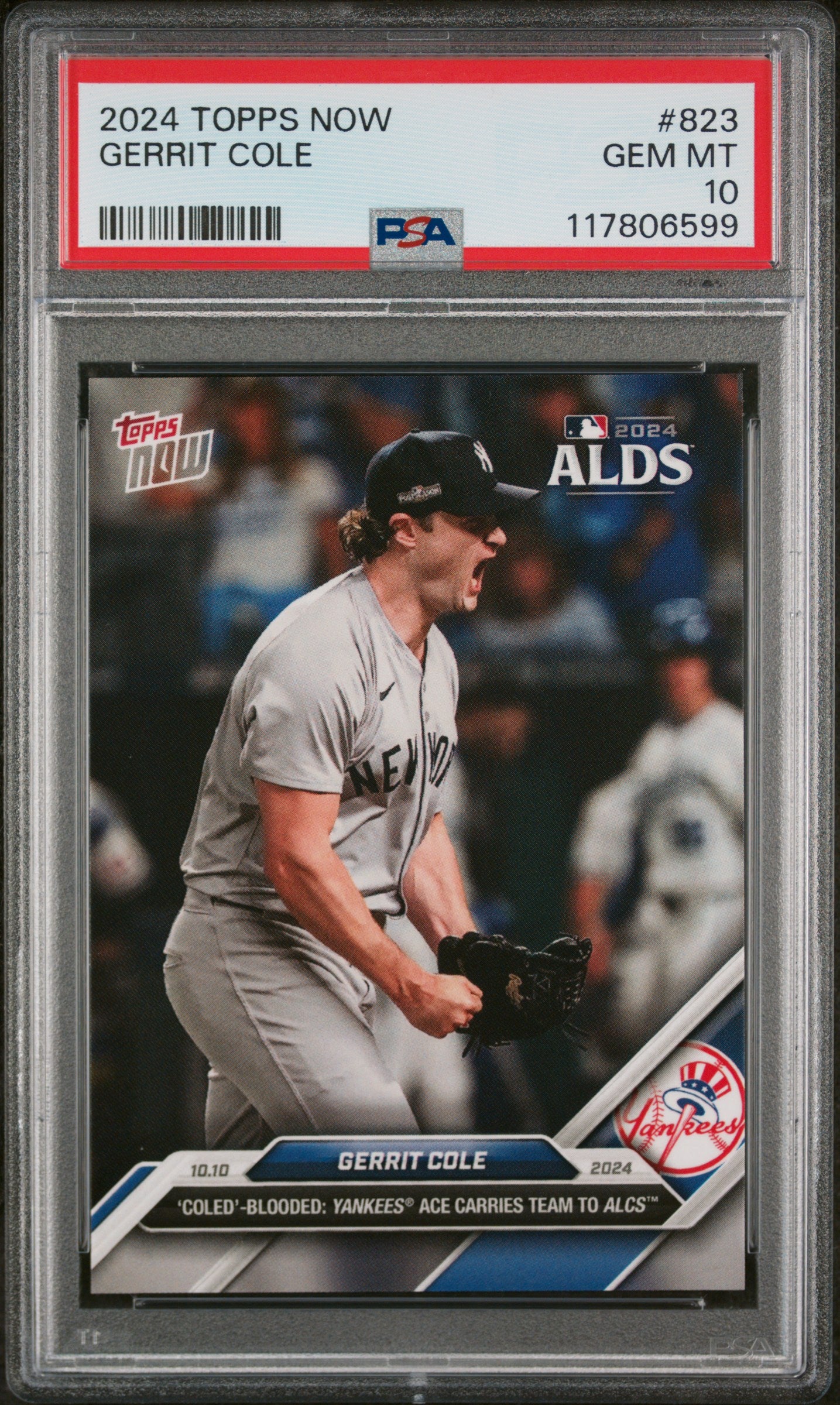 (6)2024 Topps Now #823 Gerrit Cole PSA 10