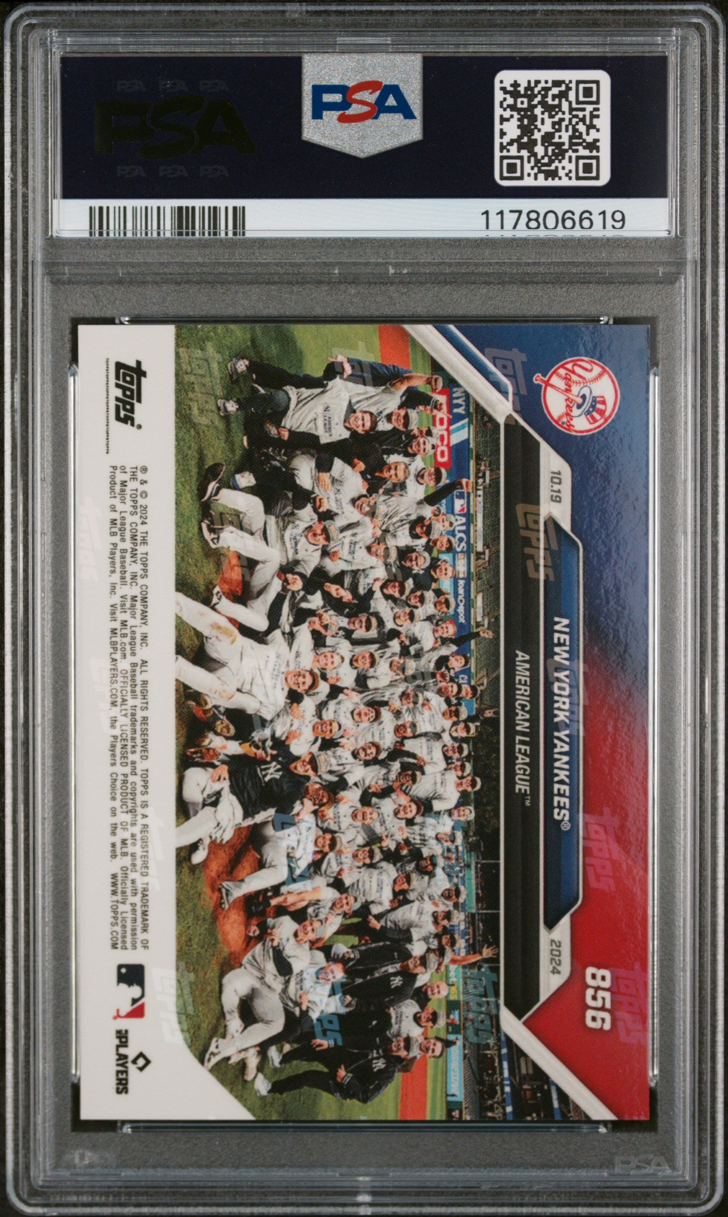 2024 Topps Now #856 New York Yankees PSA 10