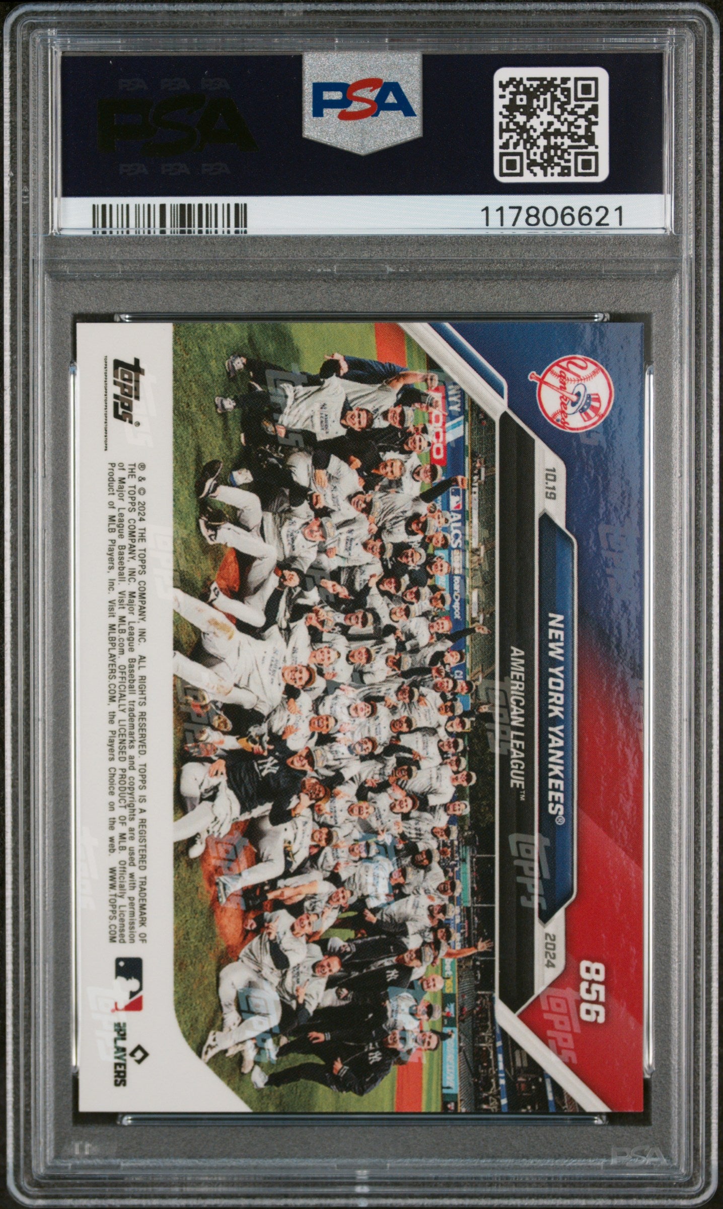 (1)2024 Topps Now #856 New York Yankees PSA 10