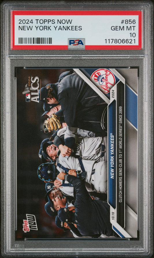 (1)2024 Topps Now #856 New York Yankees PSA 10