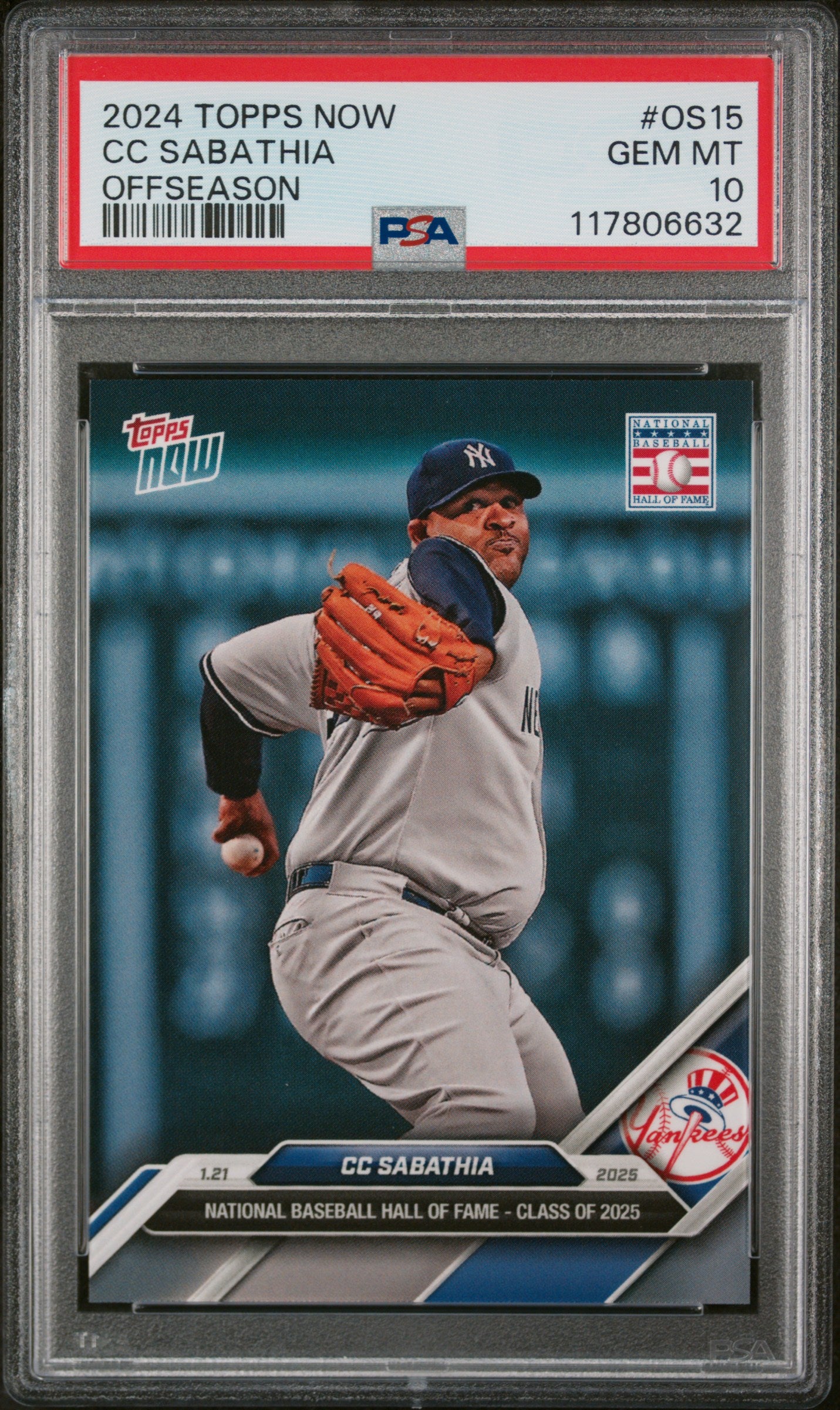(2)2024 Topps Now Offseason #OS15 Cc Sabathia PSA 10