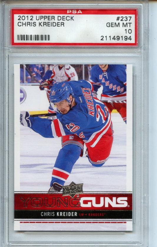 2012 Upper Deck #237 Chris Kreider PSA 10