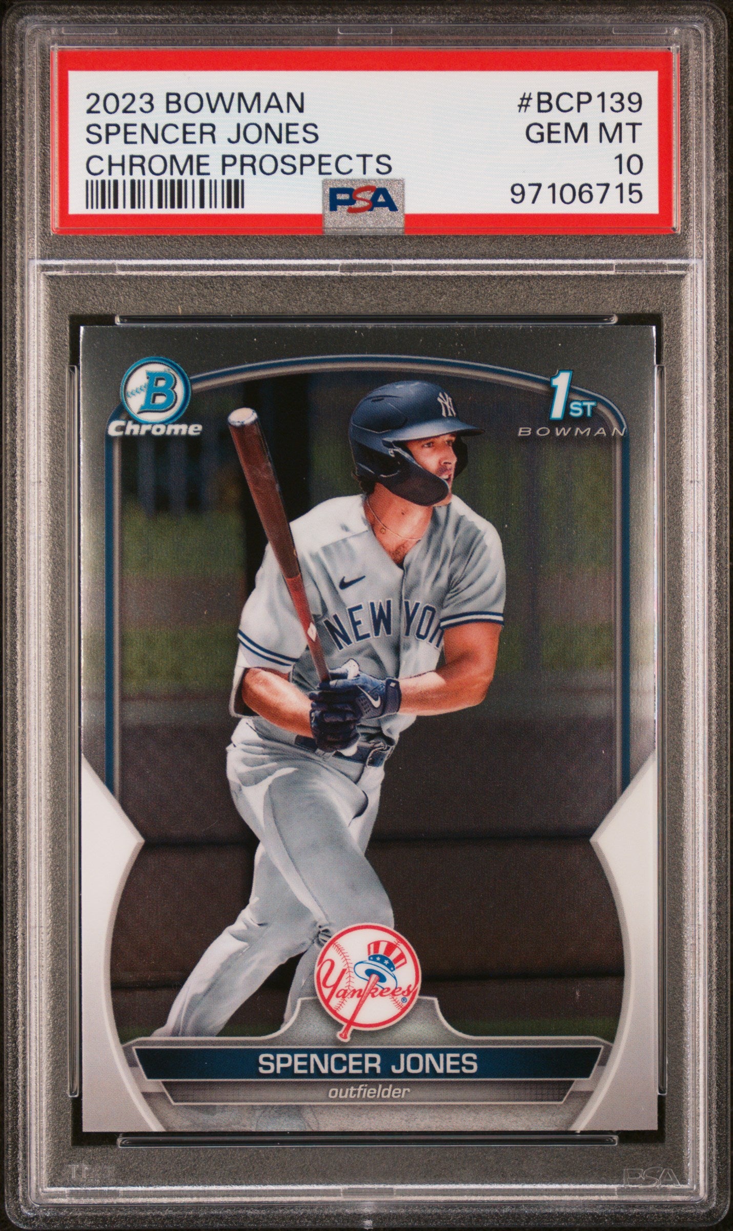 2023 Bowman Chrome Prospects #BCP139 Spencer Jones PSA 10