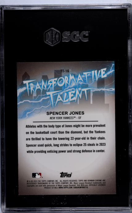 2023 Bowman Draft #TT-16 Spencer Jones Transformative Talent SGC 9