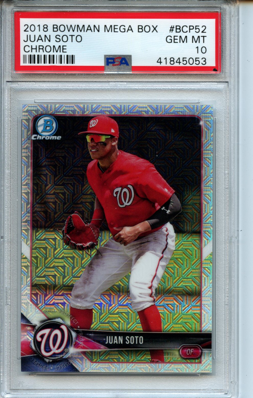 2018 Bowman Mega Box #BCP52 Juan Soto Chrome PSA 10
