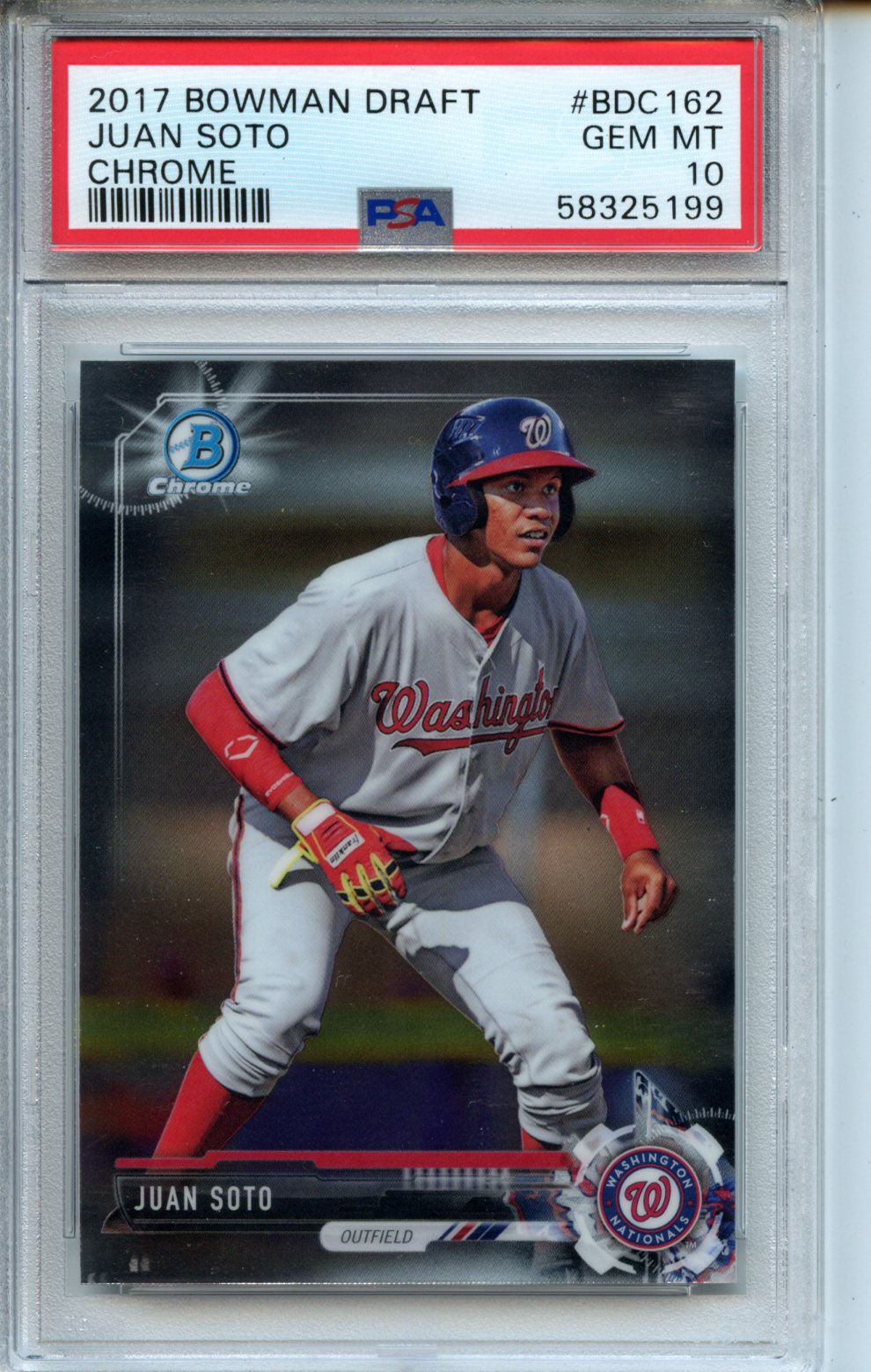 2017 Bowman Draft #BDC162 Juan Soto Chrome PSA 10