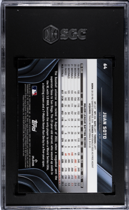 2023 Topps Chrome Black #64 Juan Soto SGC 9.5