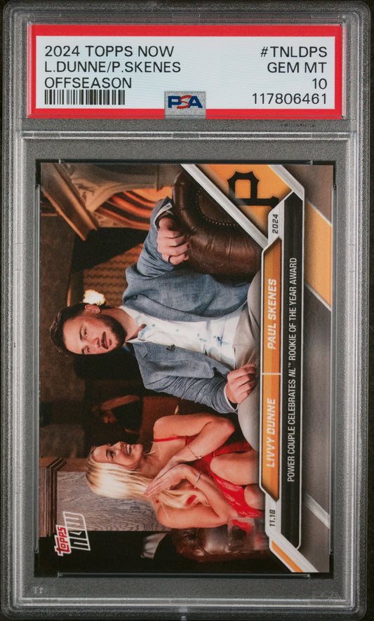 (3)2024 Topps Now Offseason #TNLDPS L.Dunne/P.Skenes PSA 10