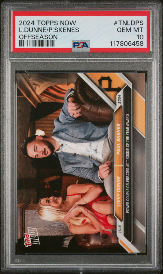 (4)2024 Topps Now Offseason #TNLDPS L.Dunne/P.Skenes PSA 10