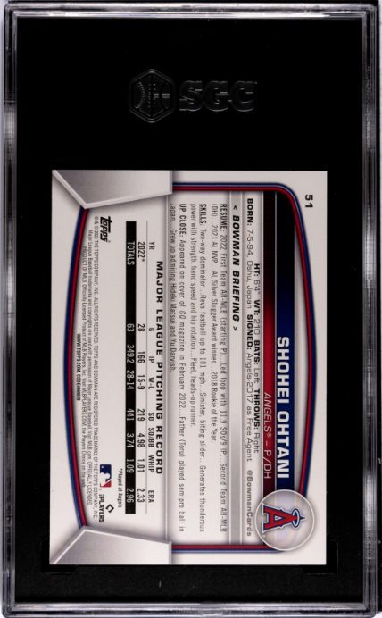 2023 Bowman #51 Shohei Ohtani SGC 10