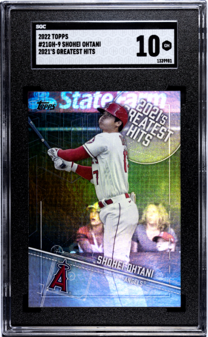 2022 Topps #21GH-9 Shohei Ohtani 2021's Greatest Hits SGC 10